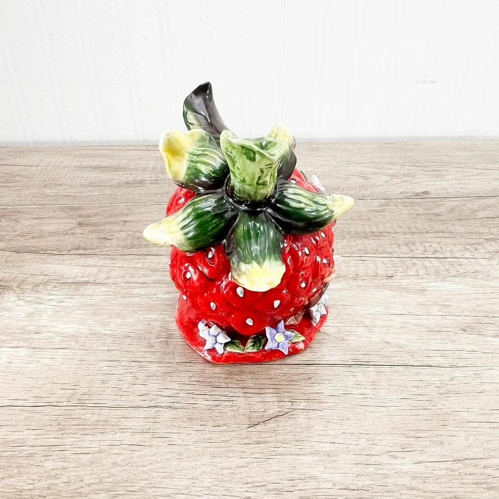 Ceramic Strawberry Sponge Holder - Vintage Strawberry Farmhouse Decor‎